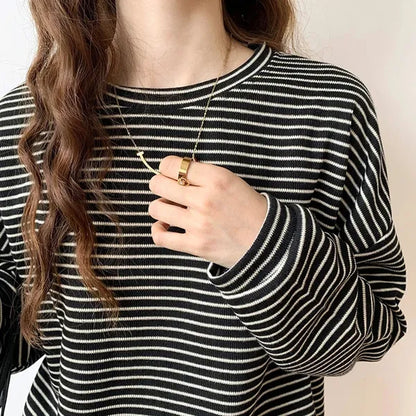 Rebecca Long-Sleeve Striped Cotton Shirt