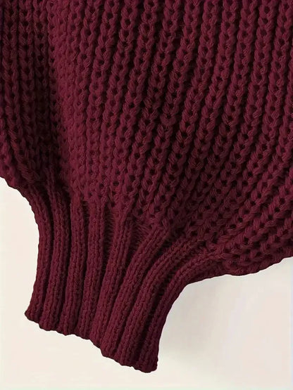 Viona Crop Sweater – Soft Blouson Mock Neck Knit