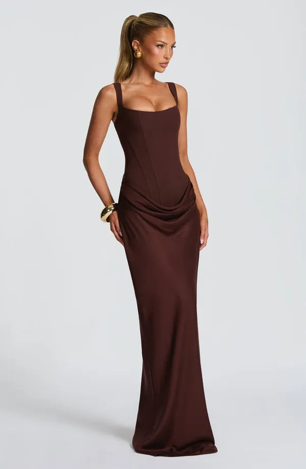 Nelya Dress – Corset Bodice & Pleated Lyocell Skirt