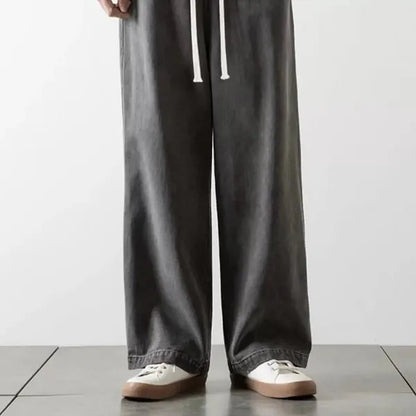 Remo Jeans – Baggy Fit Elastic Waist Washed Denim