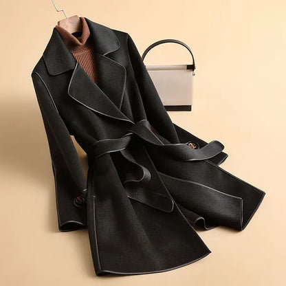 Tivara Wool-Blend Belted Trench Coat