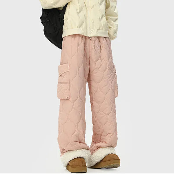 Felita Quilted Wide-Leg Pants – Fleece-Lined & Cozy