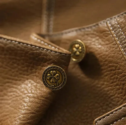 Romana Faux Leather Jacket – Cruelty-Free & Tailored