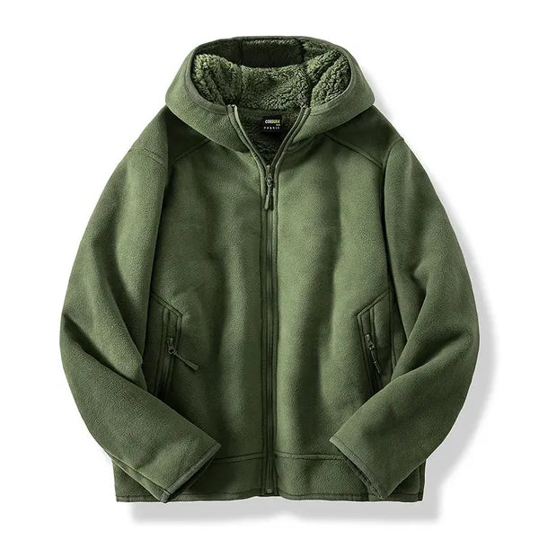 Revan Hoodie – Cashmere Blend High-Pile Fleece Zip-Up