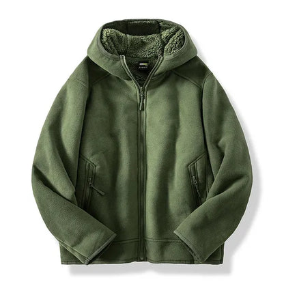 Revan Hoodie – Cashmere Blend High-Pile Fleece Zip-Up