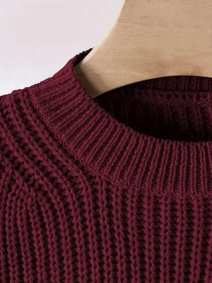 Viona Crop Sweater – Soft Blouson Mock Neck Knit