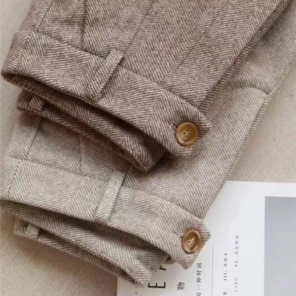 Jack Wool Trousers – High-Waist Pleated Tailored Fit