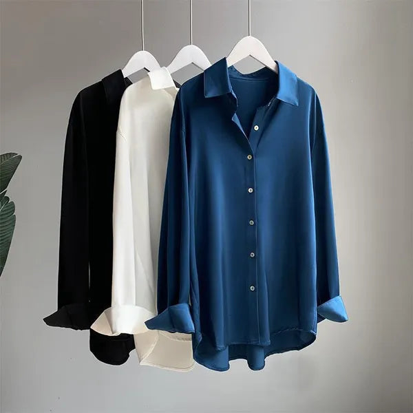 Silara Blouse – Minimalist Button-Down Top for Women