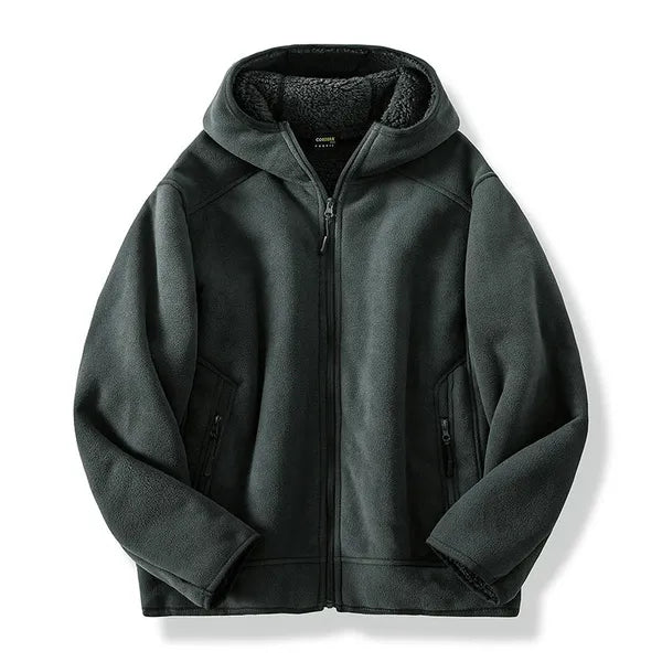 Revan Hoodie – Cashmere Blend High-Pile Fleece Zip-Up