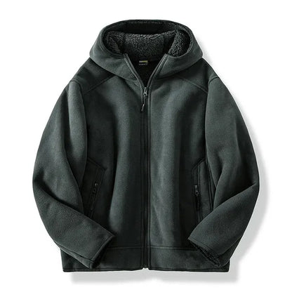 Revan Hoodie – Cashmere Blend High-Pile Fleece Zip-Up