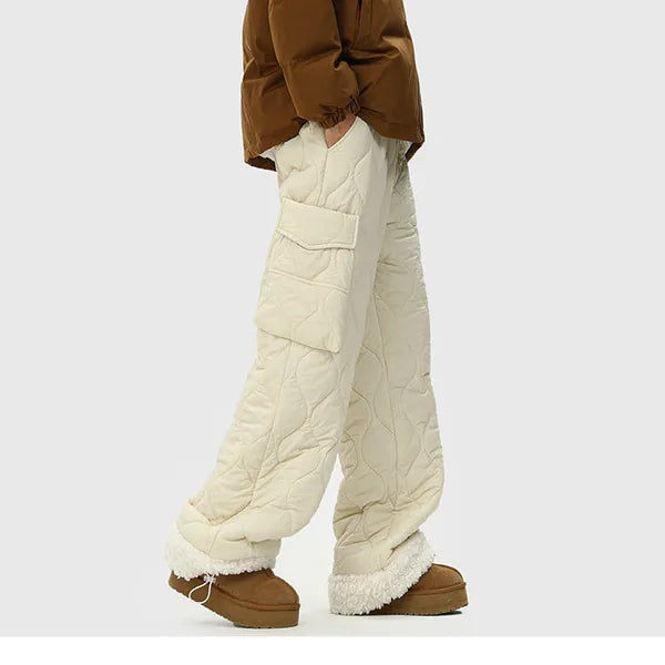 Felita Quilted Wide-Leg Pants – Fleece-Lined & Cozy
