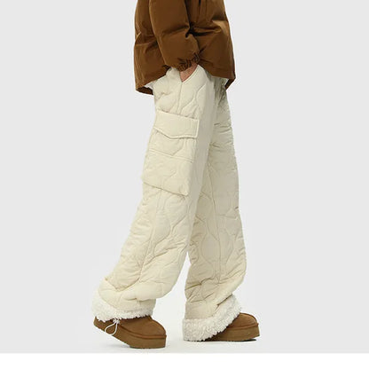 Felita Quilted Wide-Leg Pants – Fleece-Lined & Cozy
