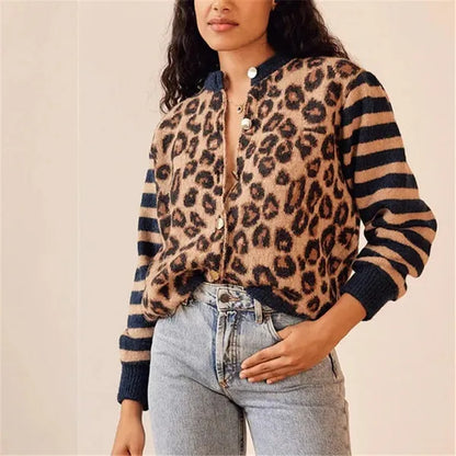 Ferocia Leopard Print Sweater – Soft Wool Blend